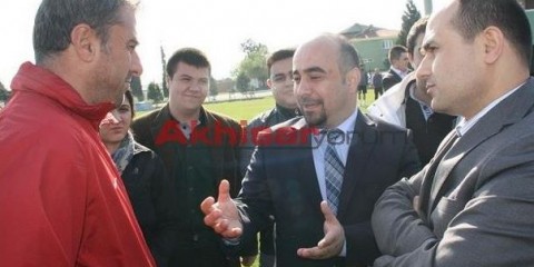 Galatasaray teknik direktörü Hamza Hamzaoğlu ile,